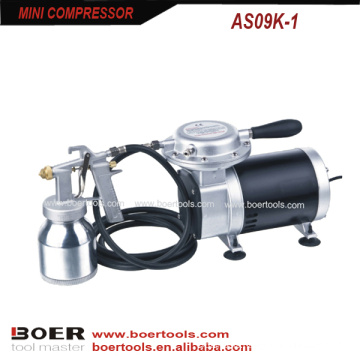 Portable air compressor with 472 low pressure spray gun